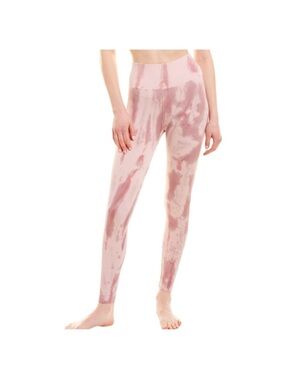 High-Waist Tie-Dye Leggings in Blush Pink